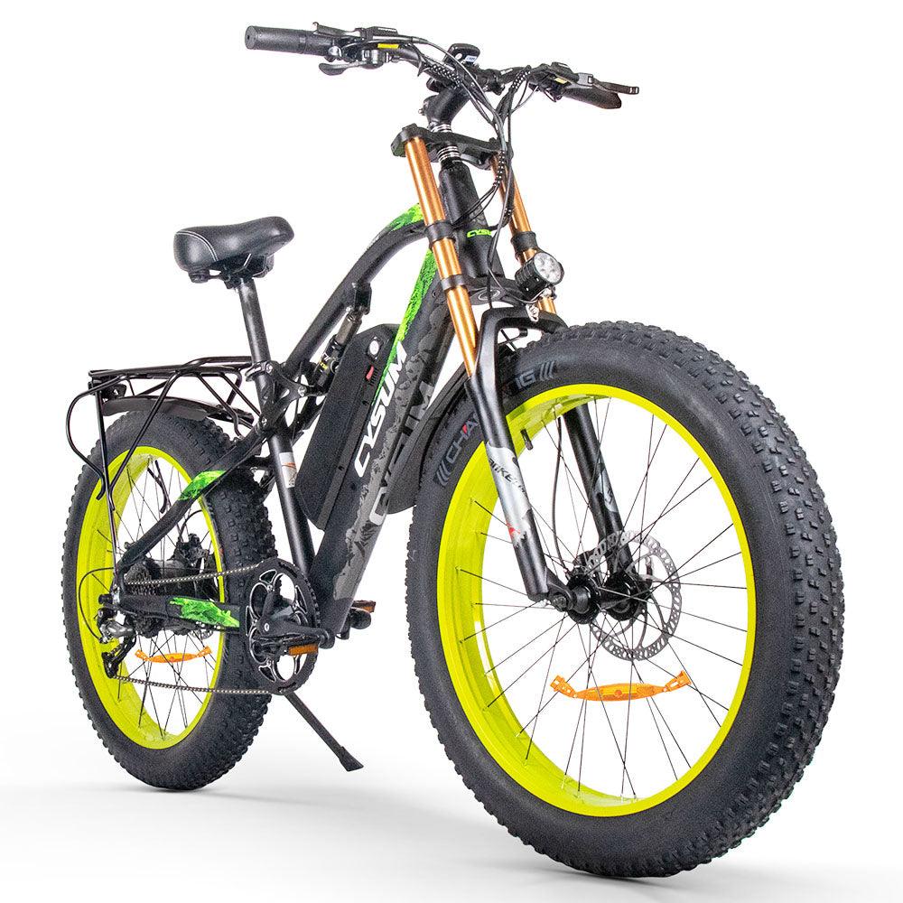 CYSUM M900 Electric Bike - Black-Green - Pogo cycles UK -cycle to work scheme available