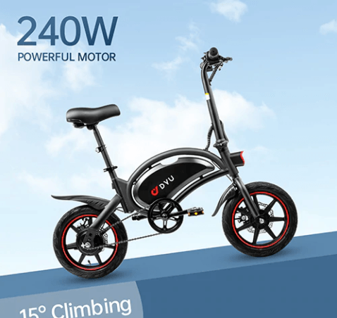 DYU D3F Upgraded Folding Electric Bike - Pogo cycles UK -cycle to work scheme available