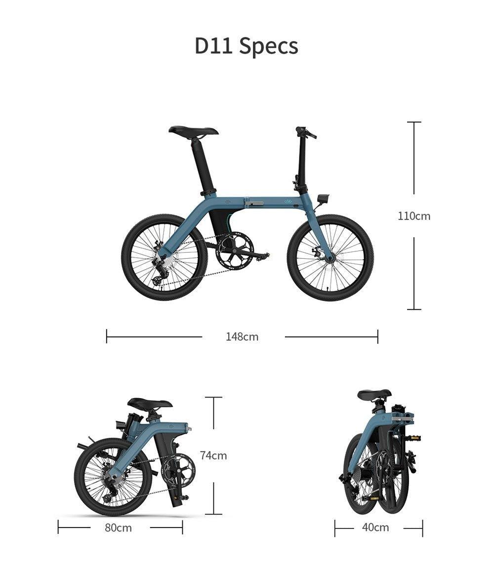 FIIDO D11 Electric Mountain Bike with mudguard and light - Pogo cycles UK -cycle to work scheme available