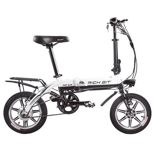 Rich Bit TOP 618 Folding City E-bike - White - Pogo cycles UK -cycle to work scheme available
